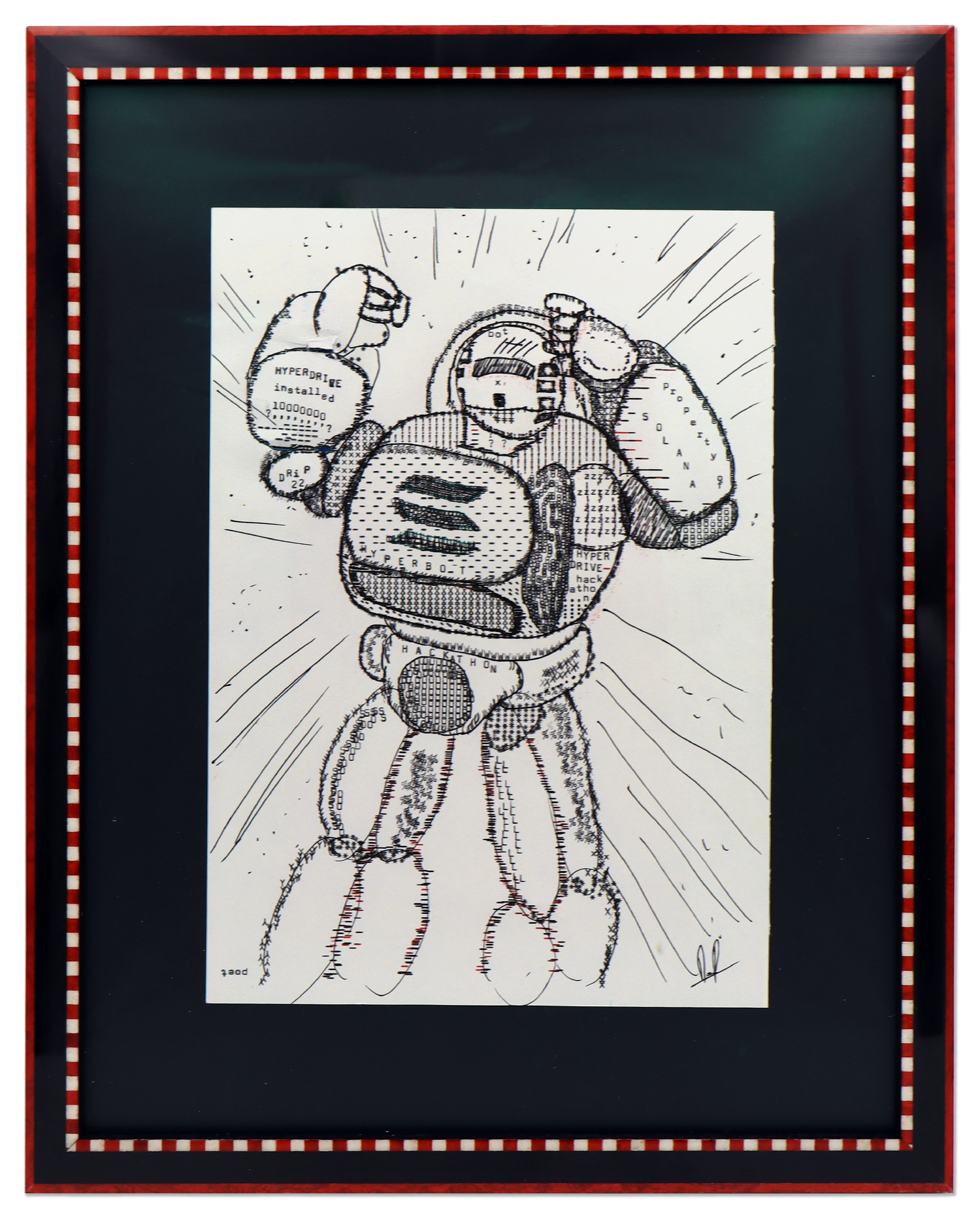 Hypersolanabot original typewriter artwork by Degen Poet
