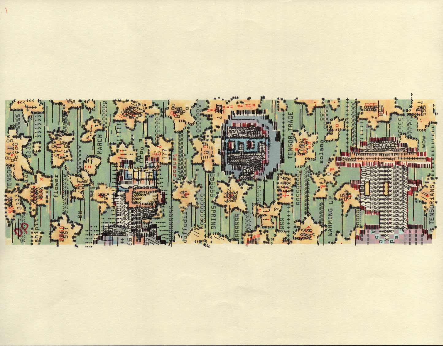 Tensor Banner Commission original typewriter artwork by Degen Poet