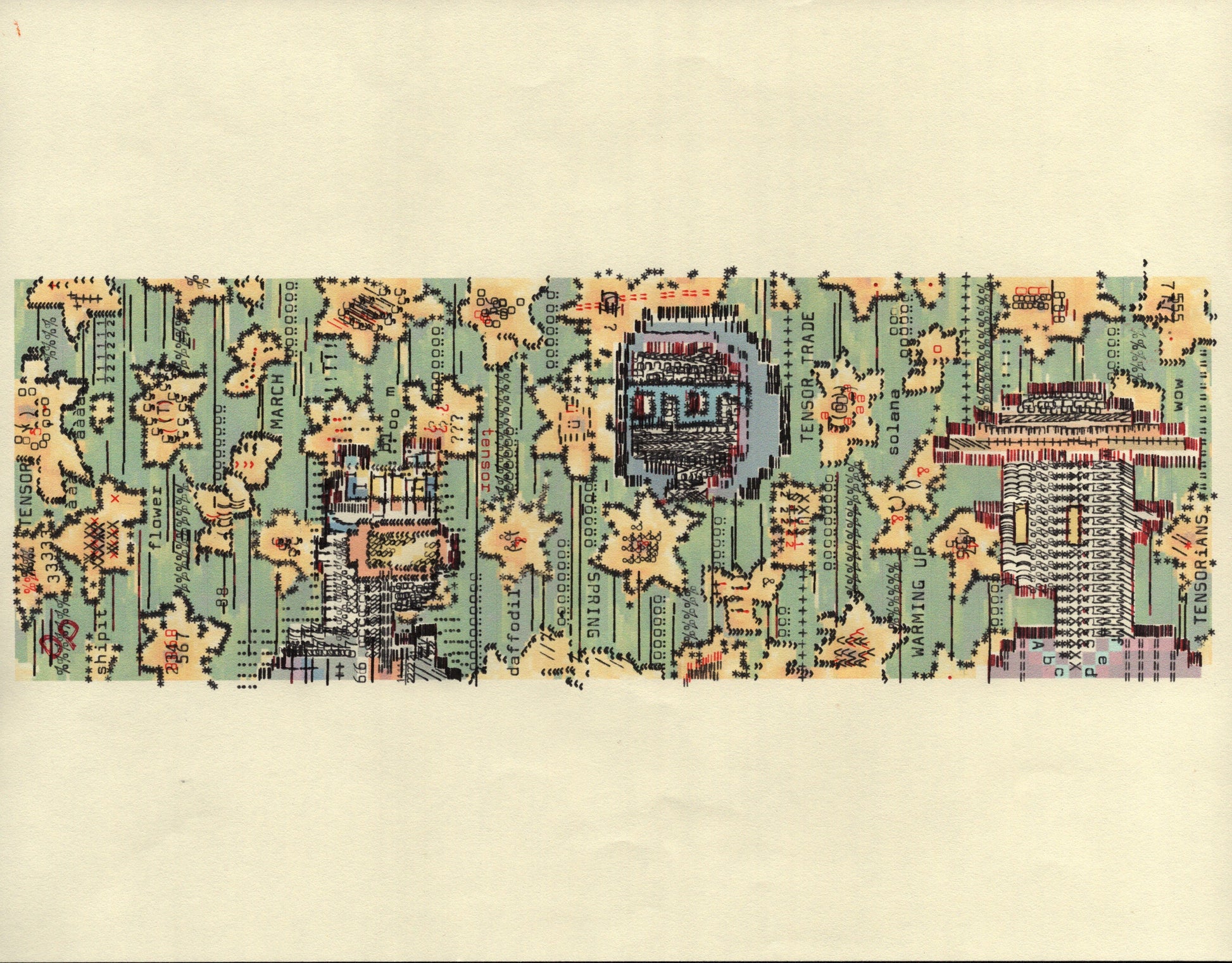 Tensor Banner Commission original typewriter artwork by Degen Poet