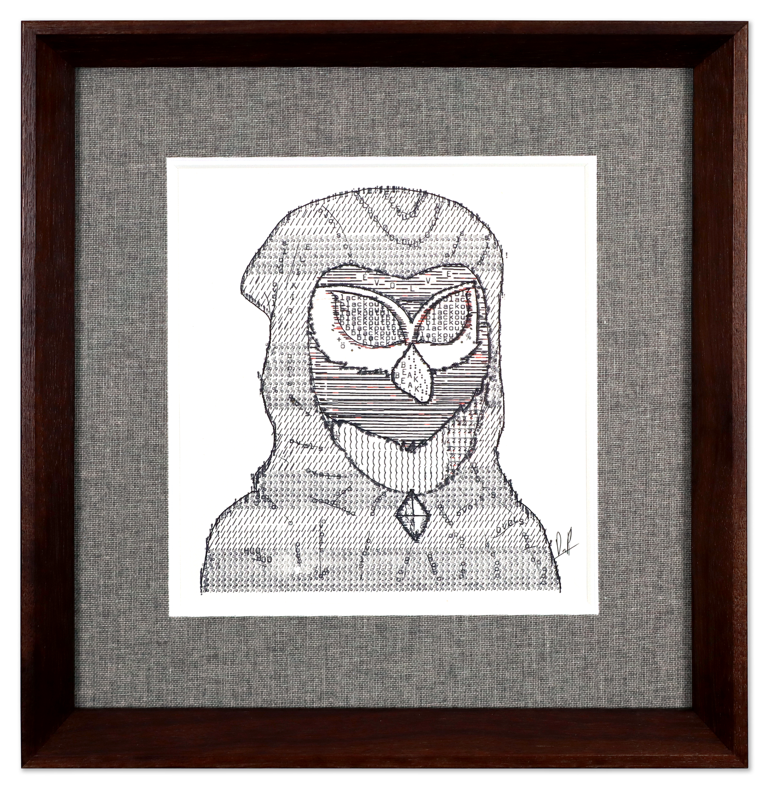 Ultimate Ovol original typewriter artwork by Degen Poet