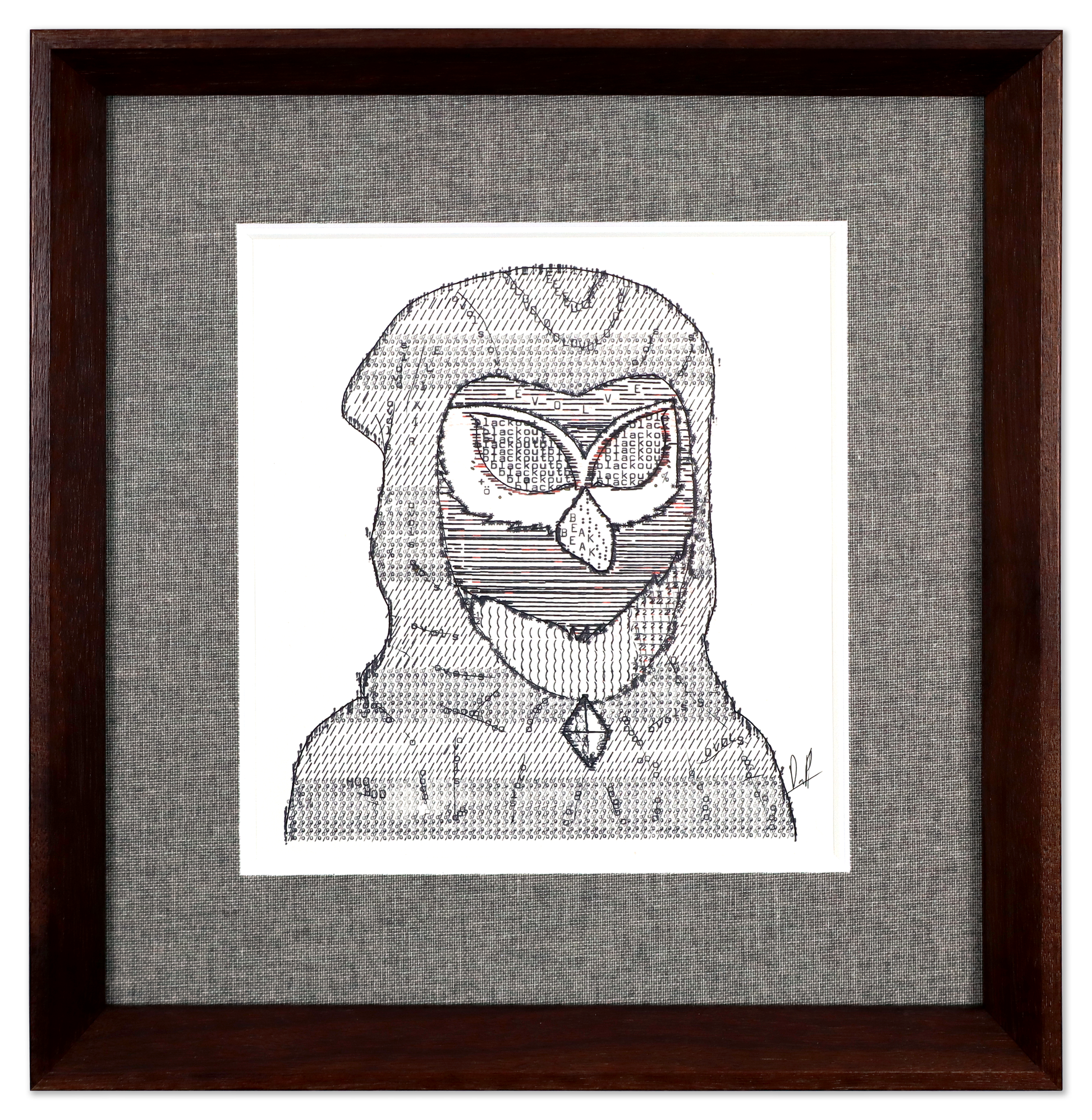 Ultimate Ovol original typewriter artwork by Degen Poet