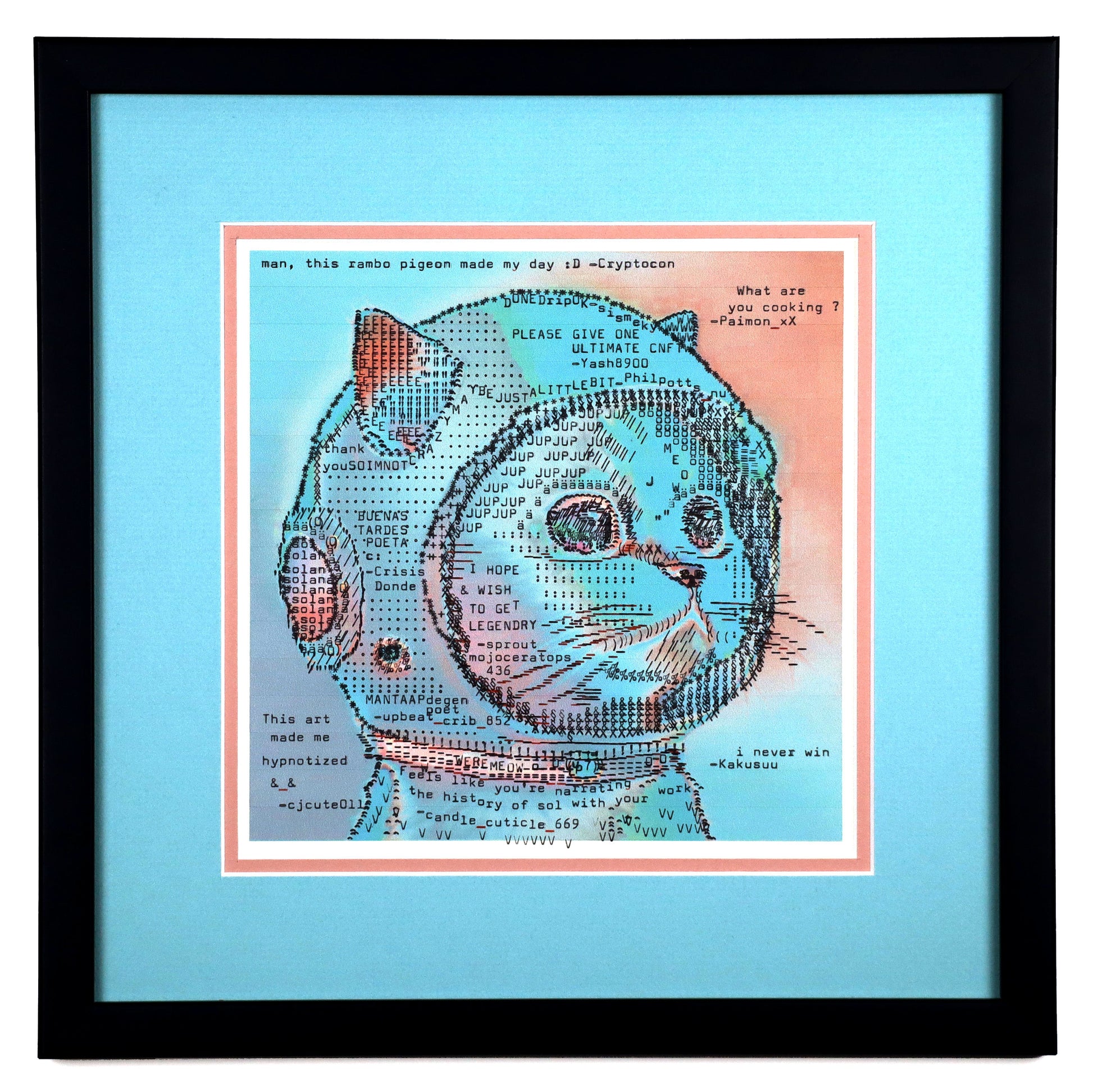 Weremeow original typewriter artwork by Degen Poet