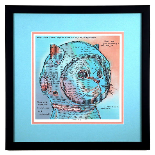 Weremeow original typewriter artwork by Degen Poet
