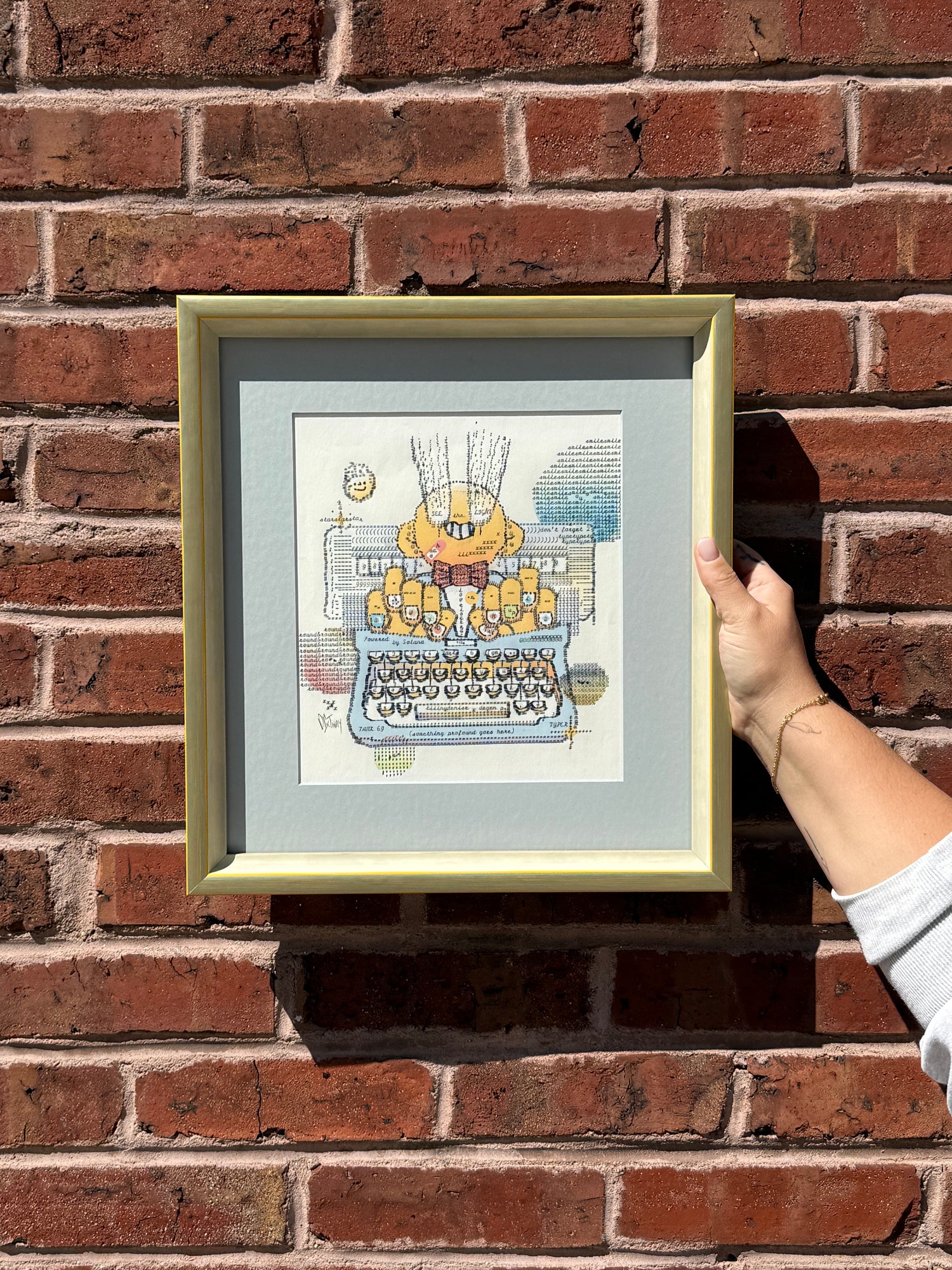 See the Light original typewriter artwork by Degen Poet