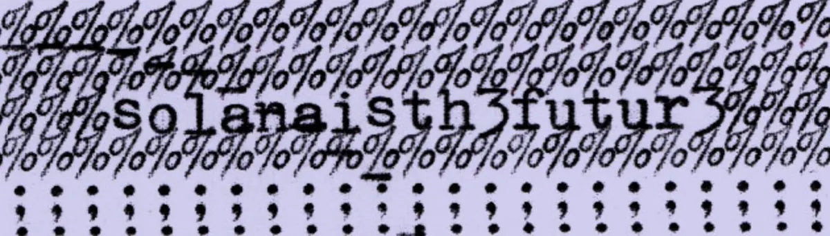 Degen Poet typewriter artwork crop collected by FlashKnob, Solana Crypto and Markets, 0070