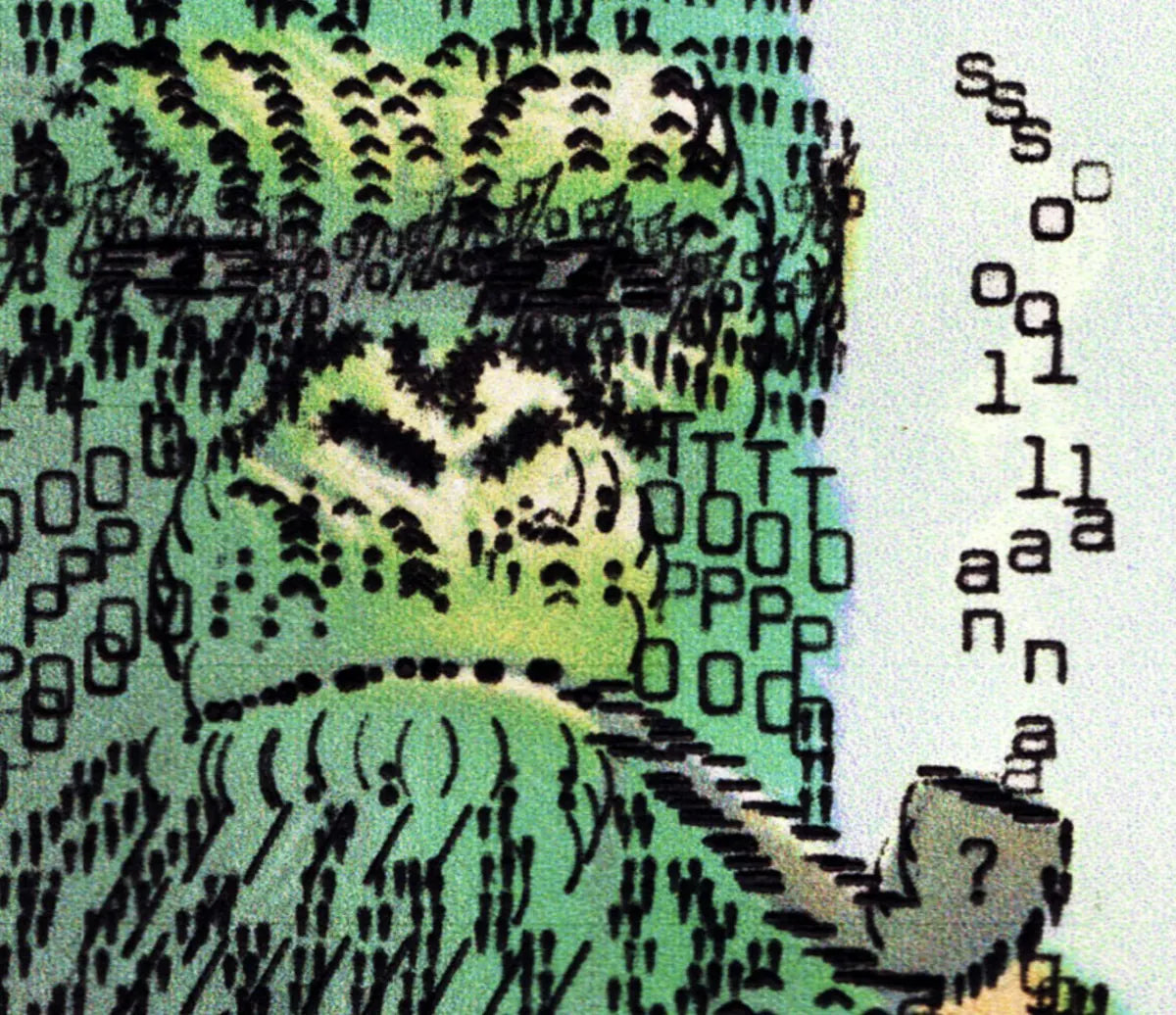 Degen Poet typewriter artwork crop collected by FlashKnob, Faces and Portraits, 0075