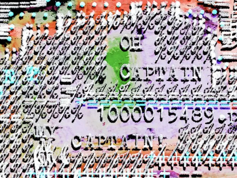 Degen Poet typewriter artwork crop collected by FlashKnob, Solana Crypto and Markets, 0087