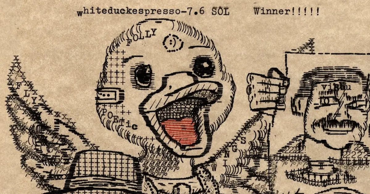 Degen Poet typewriter artwork crop collected by FlashKnob, Animals and Creatures, 0088