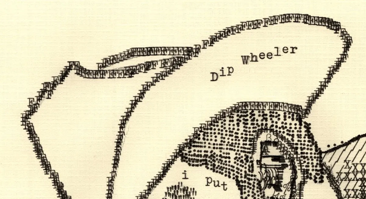 Degen Poet typewriter artwork crop collected by FlashKnob, Figures Bodies and Characters, 0090