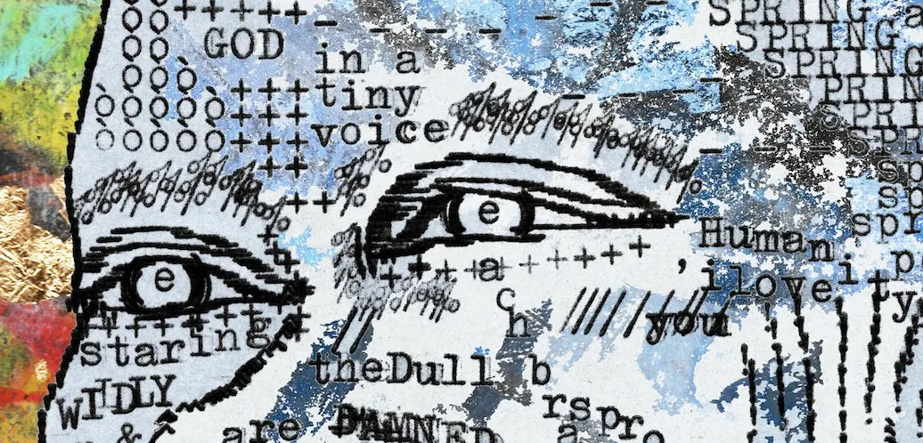 Degen Poet typewriter artwork crop collected by FlashKnob, Faces and Portraits, 0099