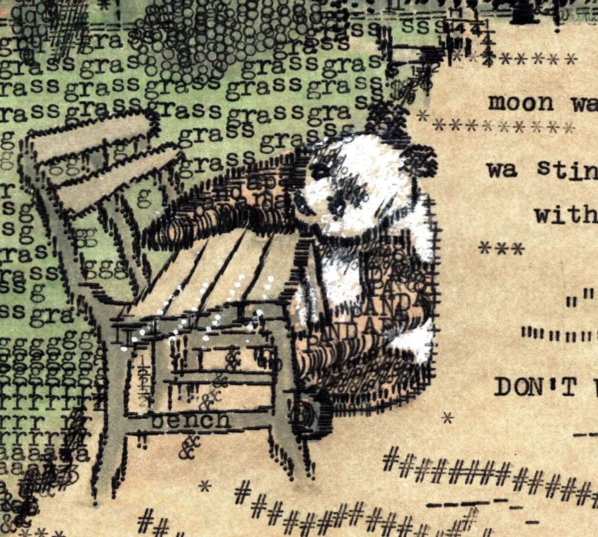 Degen Poet typewriter artwork crop collected by FlashKnob, Scenes Places and Nature, 0112