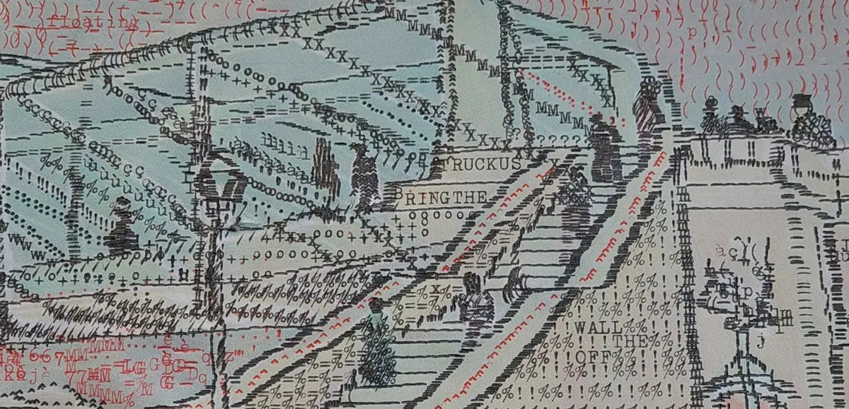 Degen Poet typewriter artwork crop collected by FlashKnob, Scenes Places and Nature, 0121