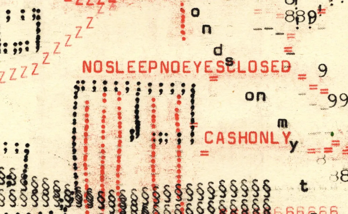 Degen Poet typewriter artwork crop collected by FlashKnob, Solana Crypto and Markets, 0173